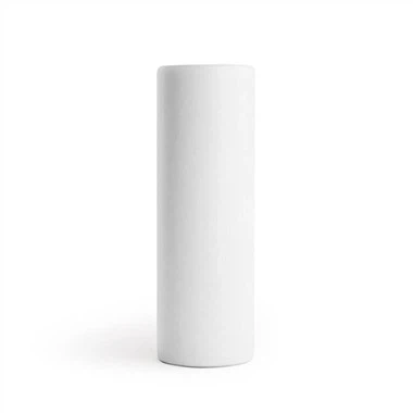 Zylindervase aus weißer Keramik